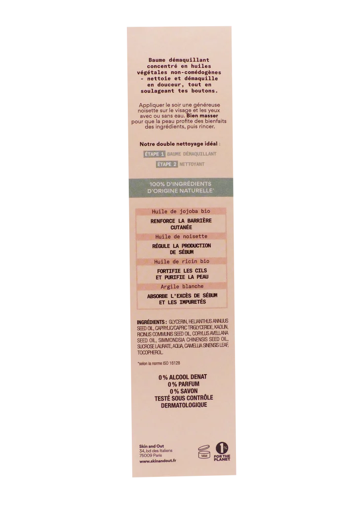 SKIN AND OUT CLEAN OUT BAUME DEMAQUILLANT 100ML 5 dos pack baume demaquillant