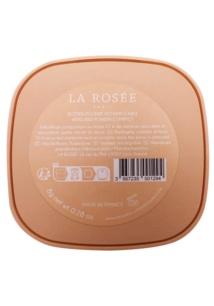 LA ROSEE POUDRIER VIDE 3 dos poudrier la rosee