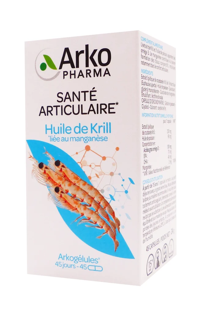 ARKOGELULES HUILE DE KRILL 45 CAPSULES 3 huile de krill 45 gelules