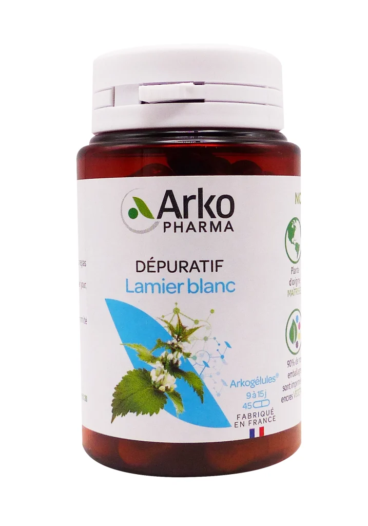 ARKOGELULE LAMIER BLANC 45 GELULES ARKOPHARMA 4 lamier blanc 45 gelules pot