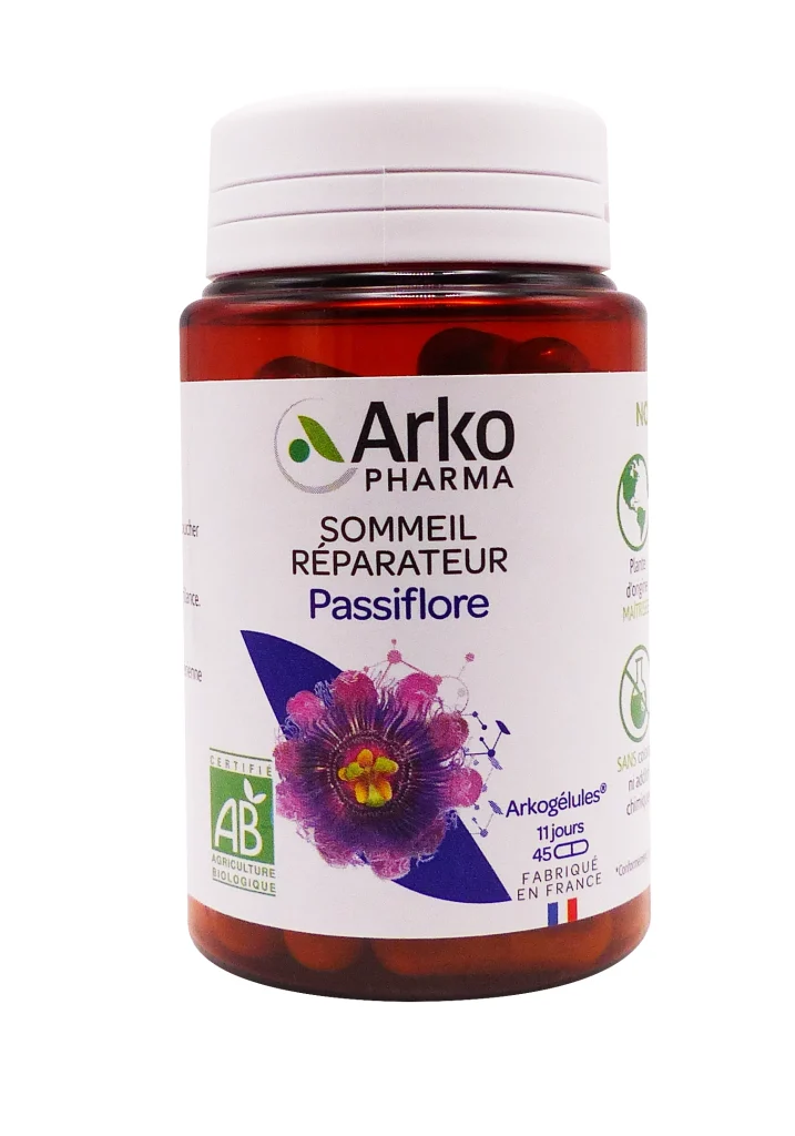 ARKOGELULES PASSIFLORE 45 GELULES ARKOPHARMA 4 passiflore 45 gelules pot