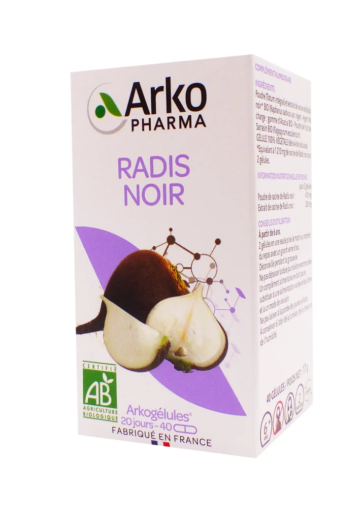 ARKOGELULES RADIS NOIR 40 GELULES ARKOPHARMA 2 radis noir 40 gelules