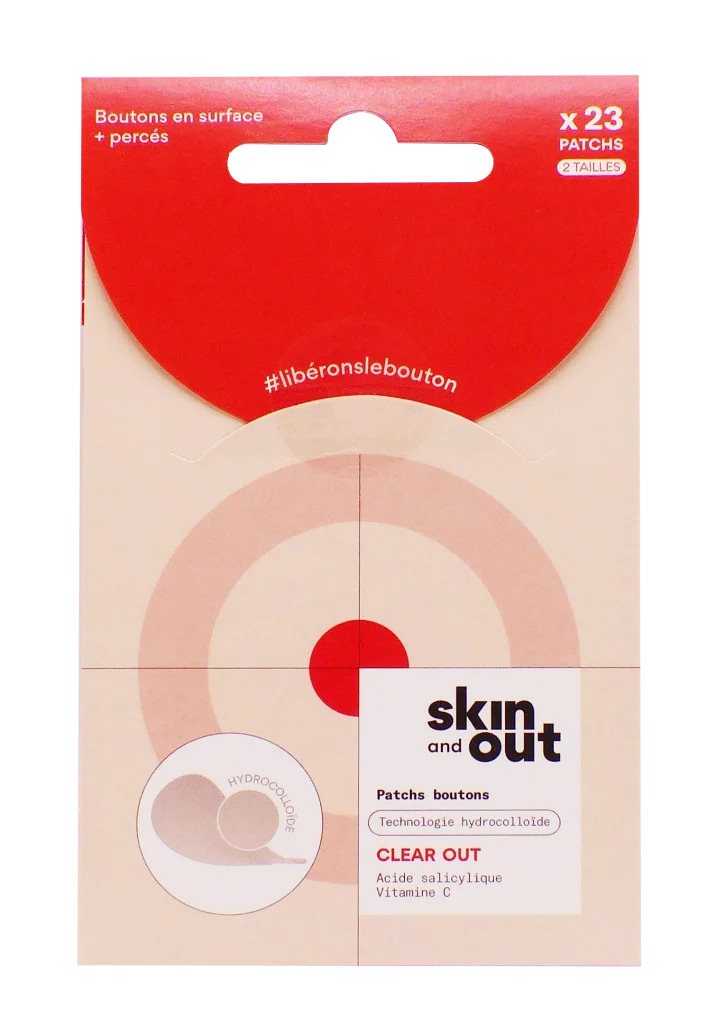 SKIN AND OUT 23 PATCHS 2 TAILLES CLEAR OUT 2 skin and out 23 patchs