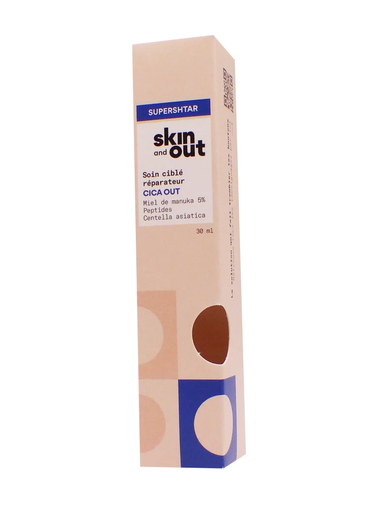 SKIN AND OUT MASQUE SOS BOUTONS CLEAR OUT 60ML 2 skin and out soin cible reparateur packaging 1