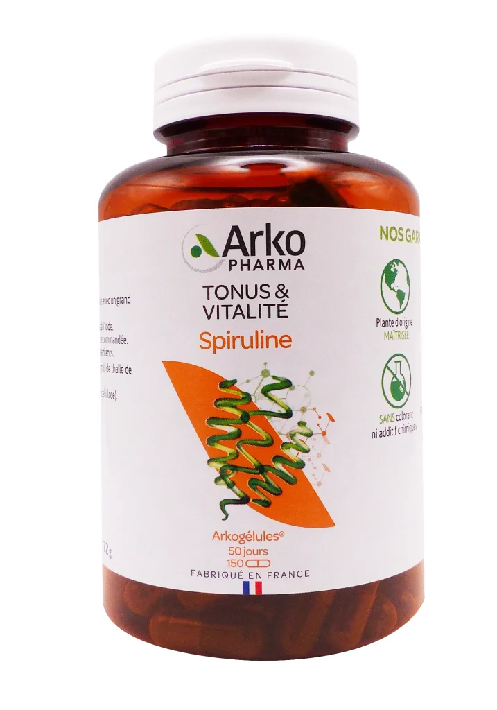 ARKOGELULES SPIRULINE TONUS VITALITE 150 GELULES ARKOPHARMA 4 spiruline 150 gelules pot