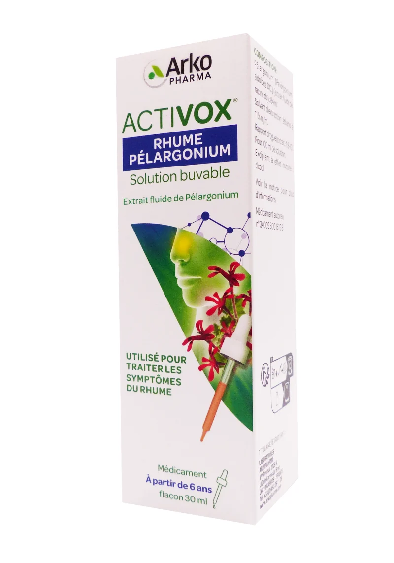 arkopharma activox rhume pelargonium 30 ml