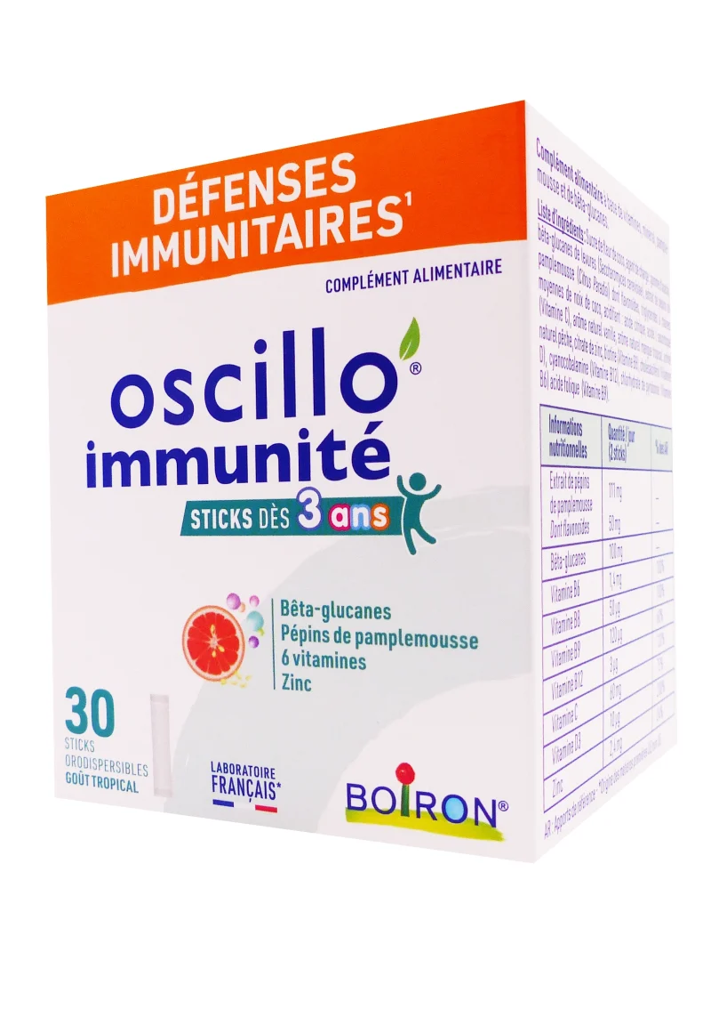 boiron oscillo immunité 3 ans