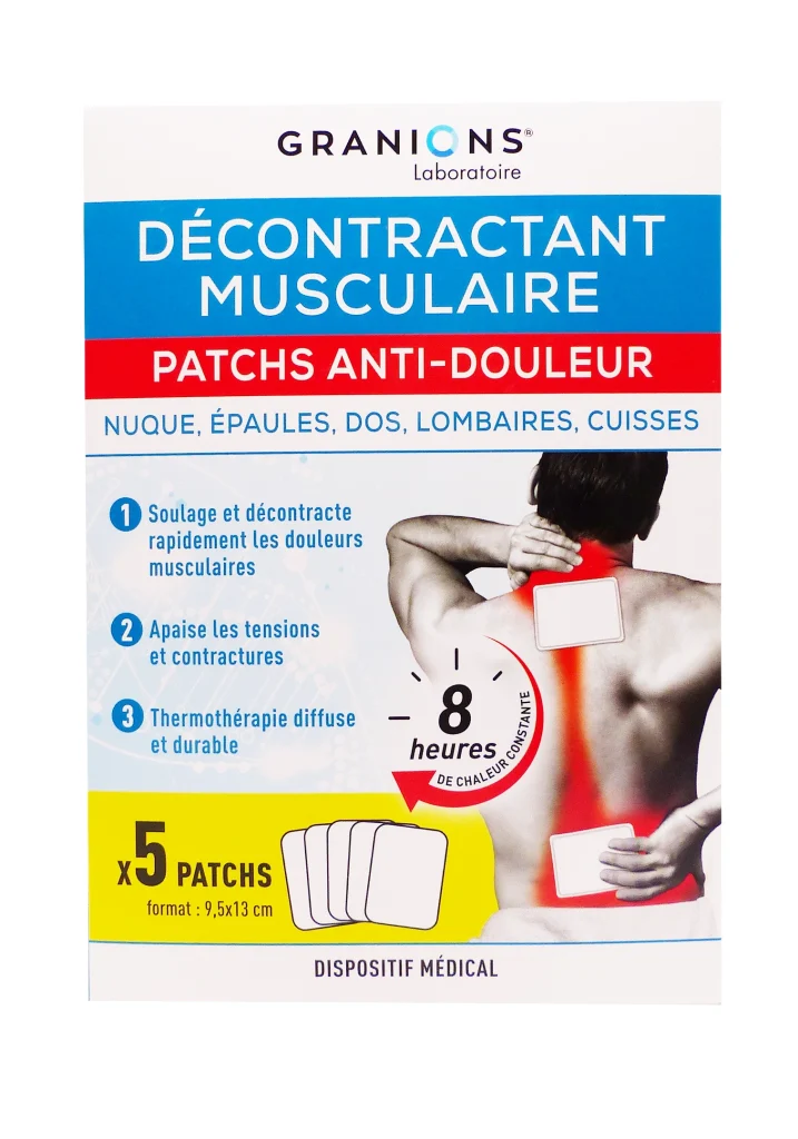 GRANIONS 5 PATCHS ANTI-DOULEUR 2 decontractant musculaire patch x5