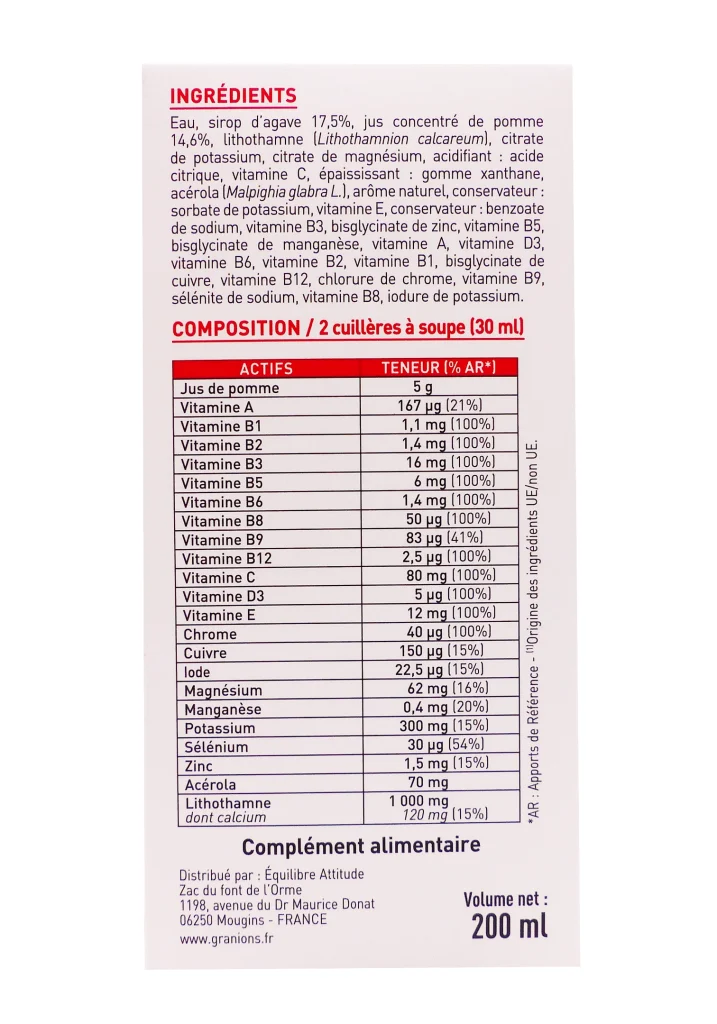 GRANIONS KID 23 VITAMINES 200 ML 3 dos 23 vitamines