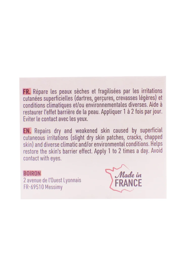 DERMOPLASMINE CREME REPARATRICE 20G BOIRON 3 dos creme boiron peaux seches