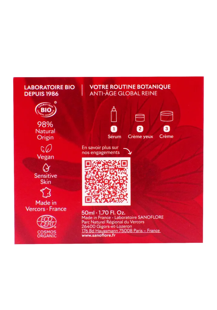 SANOFLORE REINE CREME ROSE ANTI-ÂGE GLOBAL 50ML 4 dos creme reine sanoflore