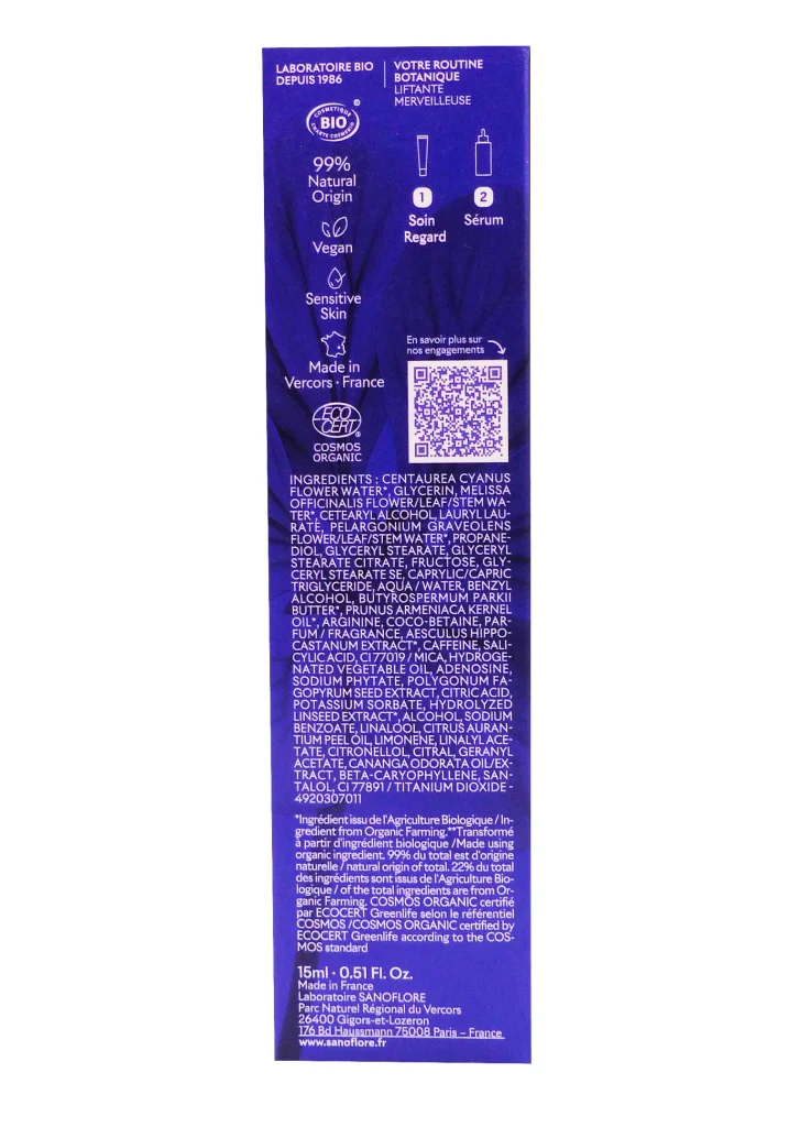 SANOFLORE MERVEILLEUSE SER YEUX DEFAT15ML 3 dos creme sanoflore 1 2