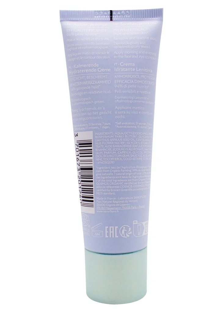 SANOFLORE HYDRA CIANA CREME HYDRATANTE APAISANTE 50ML 3 dos creme sanoflore 1
