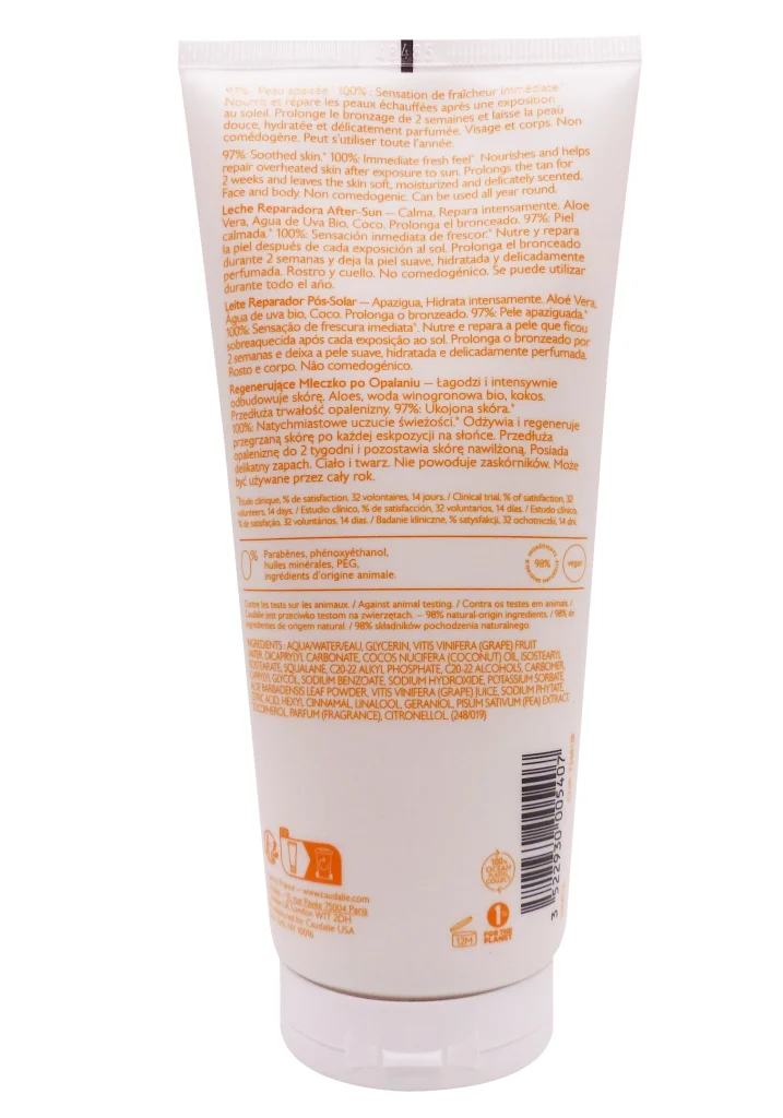 CAUDALIE LAIT REPARATEUR APRES-SOLEIL 200ML 3 dos lait solaire caudallie