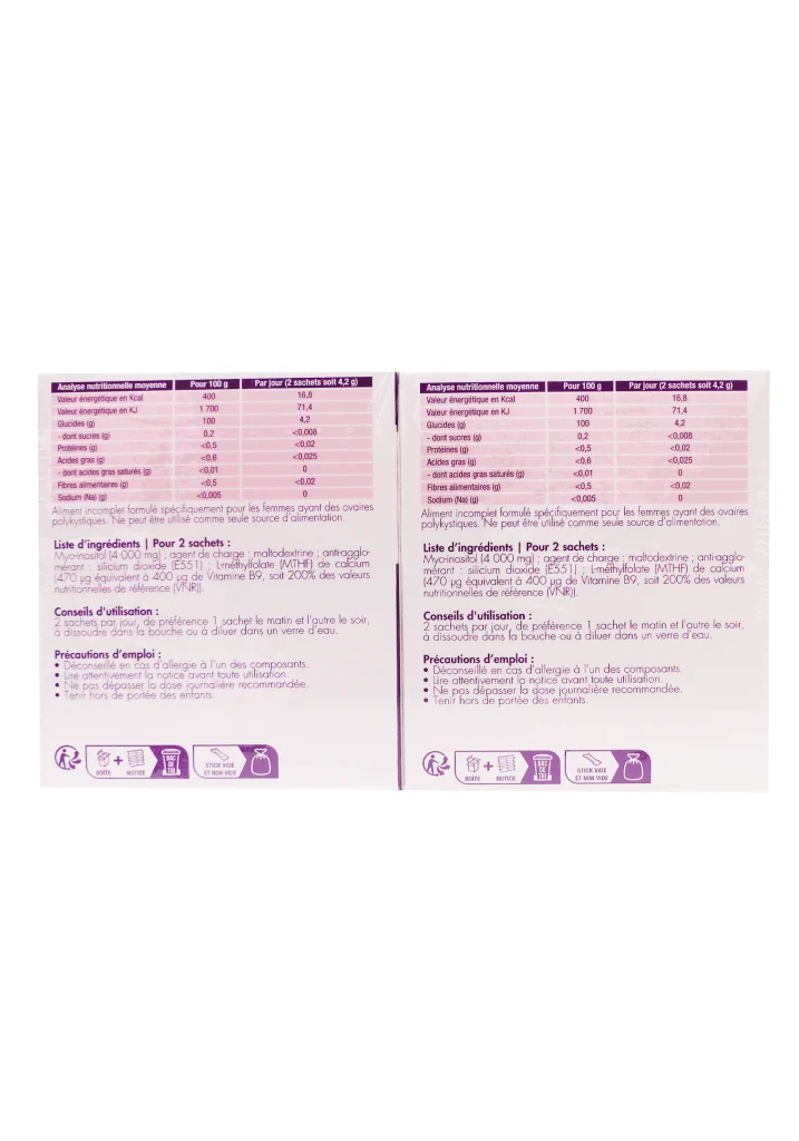 GYNOSITOL LOT 2X30 SACHETS 3 dos myoinositol