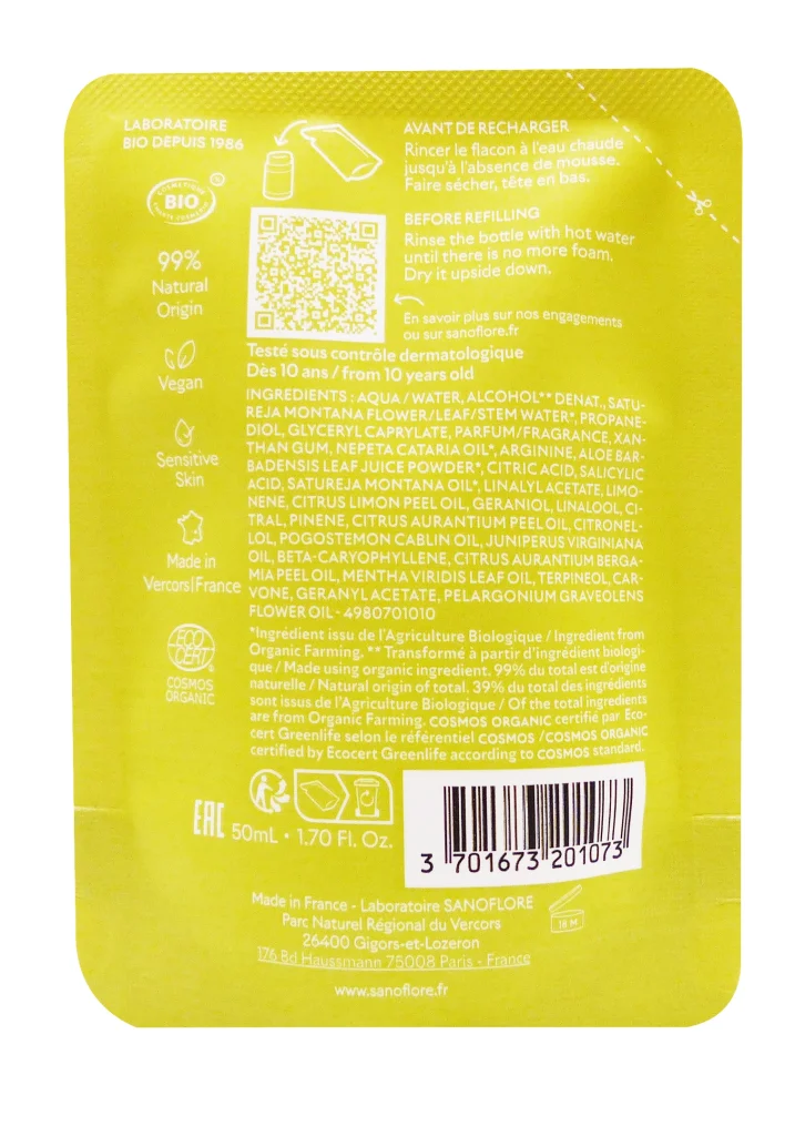 SANOFLORE CITRUS RECHARGE DEODORANT 50 ML 3 dos recharge sanoflore deodorant