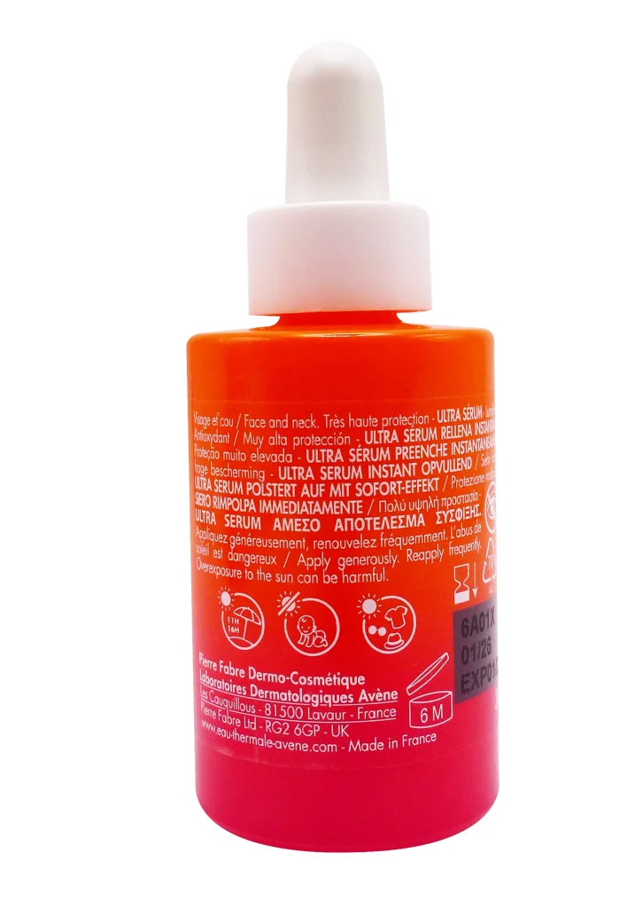 AVENE ULTRA SERUM REPULPANT SPF 50+, 30ML 4 dos serum avene