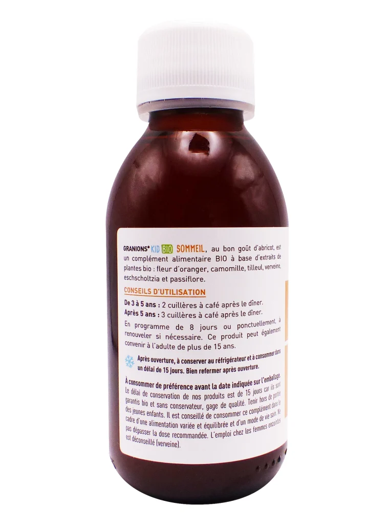 GRANIONS KID BIO SOMMEIL SIROP 125 ML 5 dos sirop kid