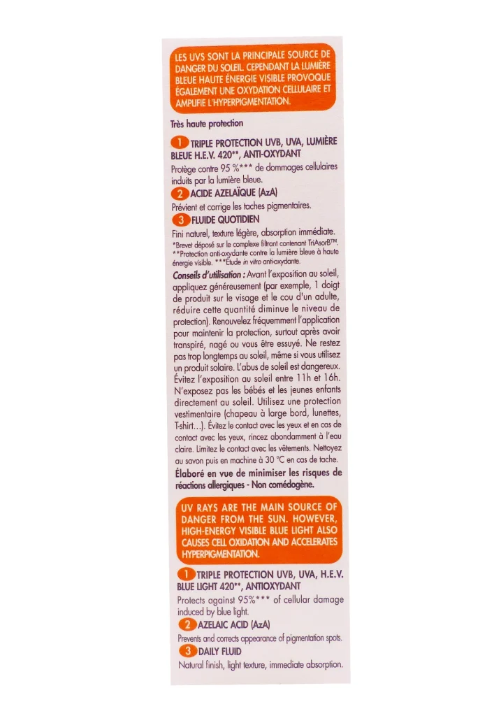 AVENE SOLAIRE ANTI-PIGMENTATION SPF 50 + 40ML 5 dos solaire