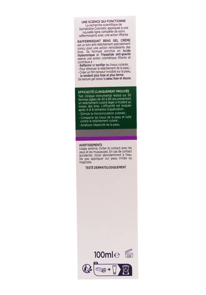 SOMATOLINE RAFFERMISSANT BRAS GEL CREME 100ML 4 dos somatoline bras 100 ml
