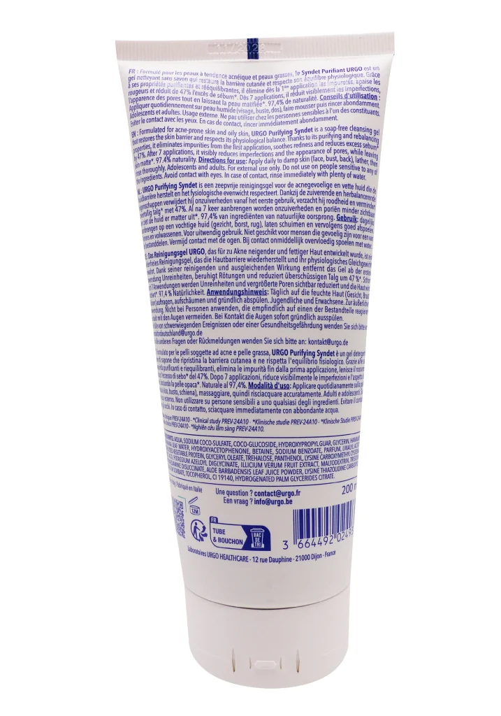 URGO SYNDET PURIFIANT ANTI-IMPERFECTIONS 200ML 3 dos syndet purifiant 200 ml