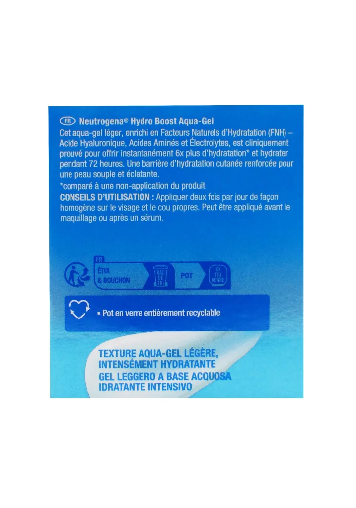 NEUTROGENA HYDRO BOOST AQUA-GEL 50ML 5 dos texture gel