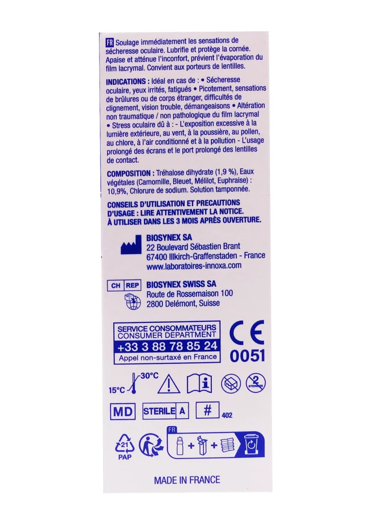 INNOXA HYDRALOSE GOUTTES HYDRATANTES 10ML 3 dos thealose