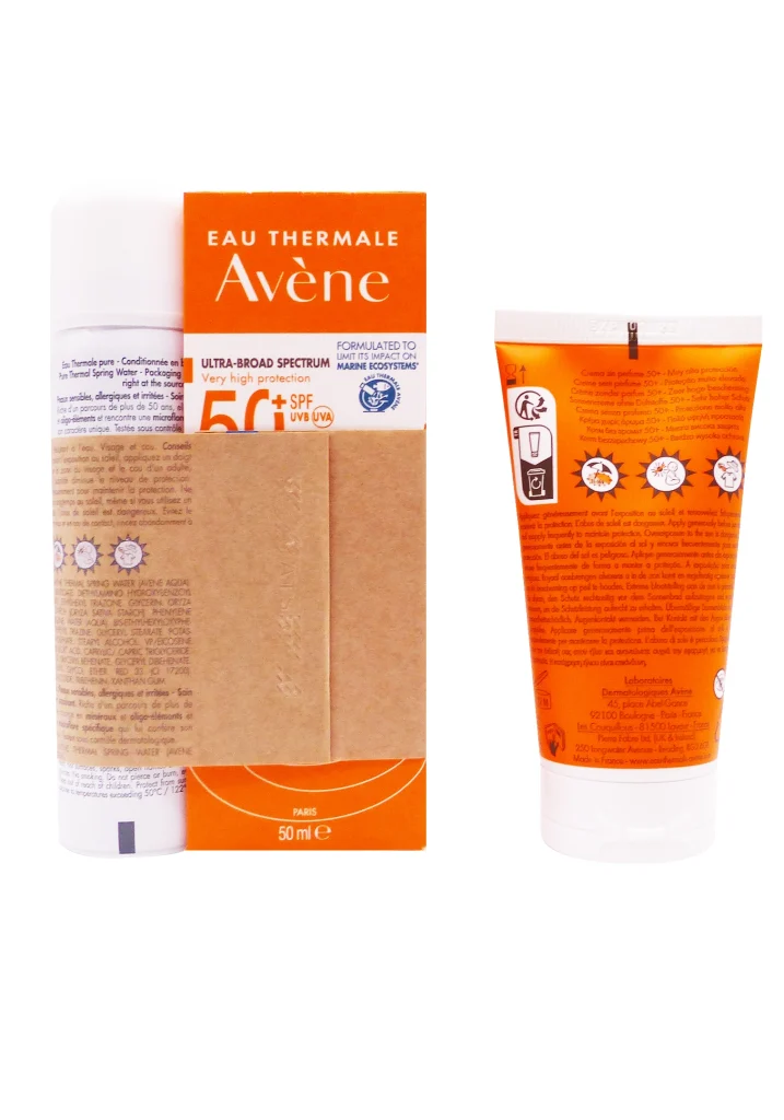 AVENE CREME SANS PARFUM 50 ML ET EAU THERMALE 50 ML OFFERTE 3 eau thermale avene 50 ml lot