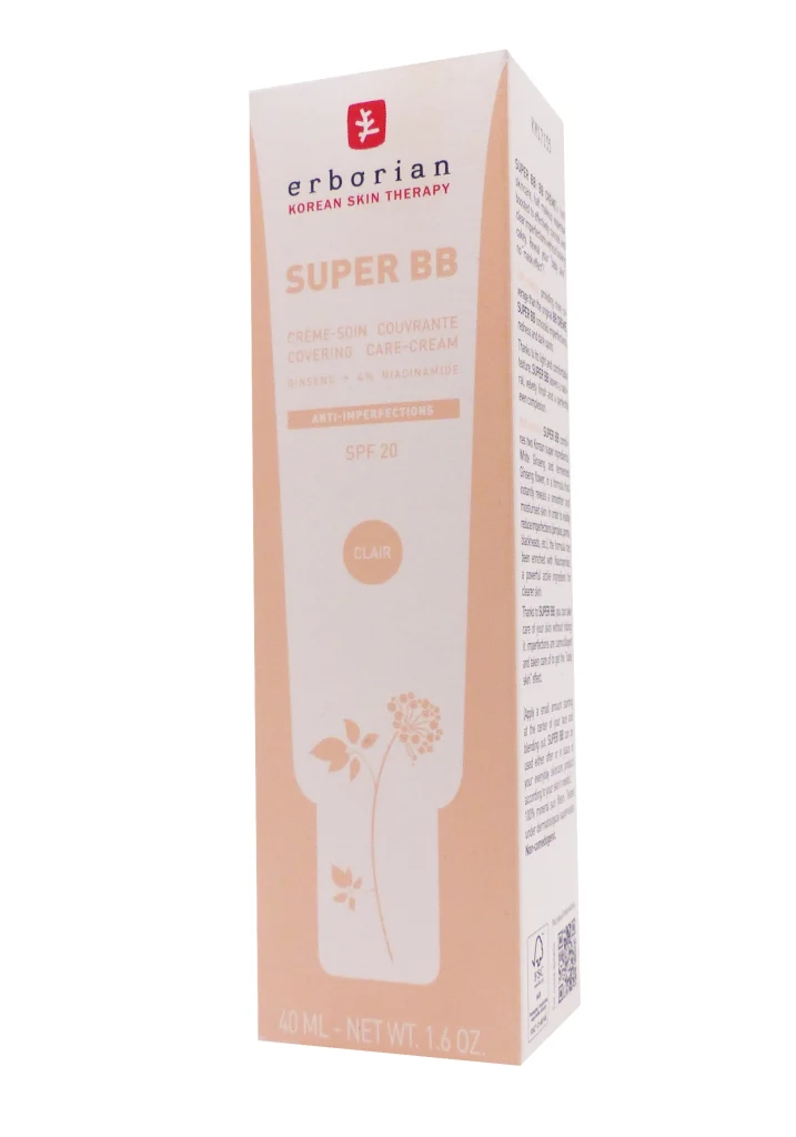 ERBORIAN SUPER BB CREME SPF 20 CLAIR 40ML 2 erborian super bb clair spf 20 40 ml