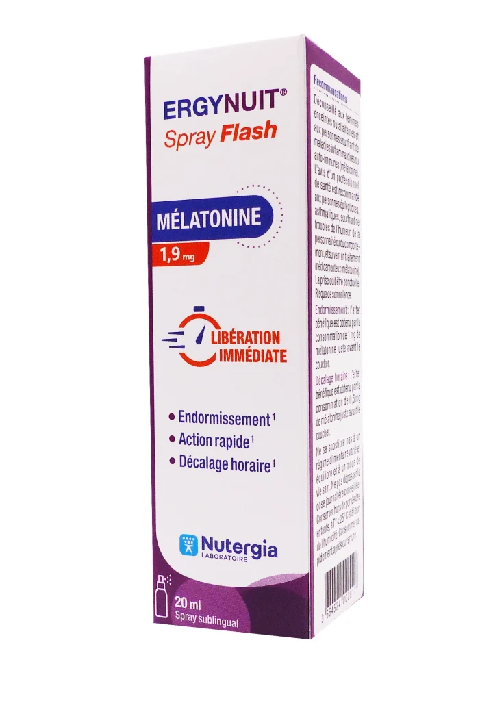 ERGYNUIT SPRAY FLASH MELATONINE 1,9 MG 20 ML 2 ergynuit spray flash nutergia 20 ml
