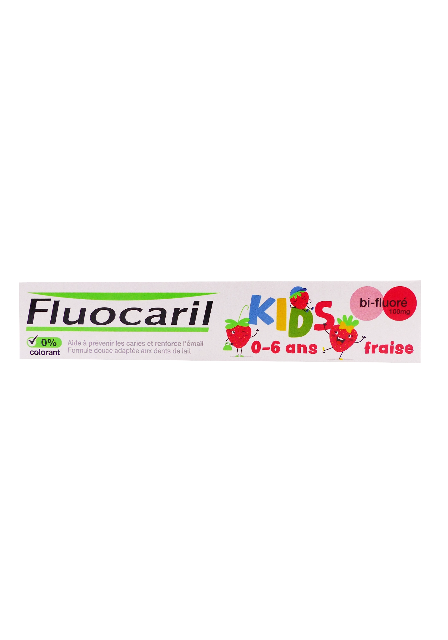 FLUOCARIL DENTIFRICE KIDS 0-6 ANS GEL FRAISE 50ML 1 fluocaril kids 0-6 ans fraise