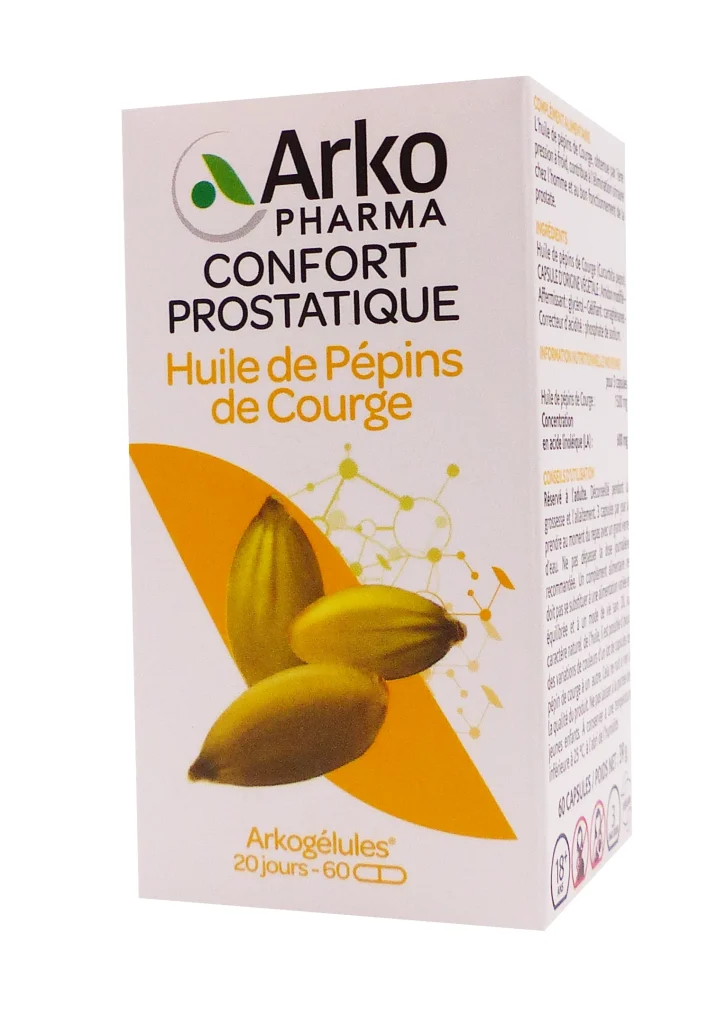 ARKOGELULES HUILE DE PEPINS DE COURGE 60 GELULES 2 huile pepin de courge 60 gelules