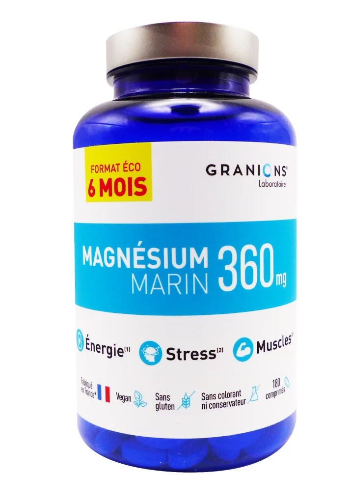 GRANIONS MAGNESIUM MARIN 360MG 180 COMPRIMES (6 MOIS) 2 magnesium marin 360 mg granion