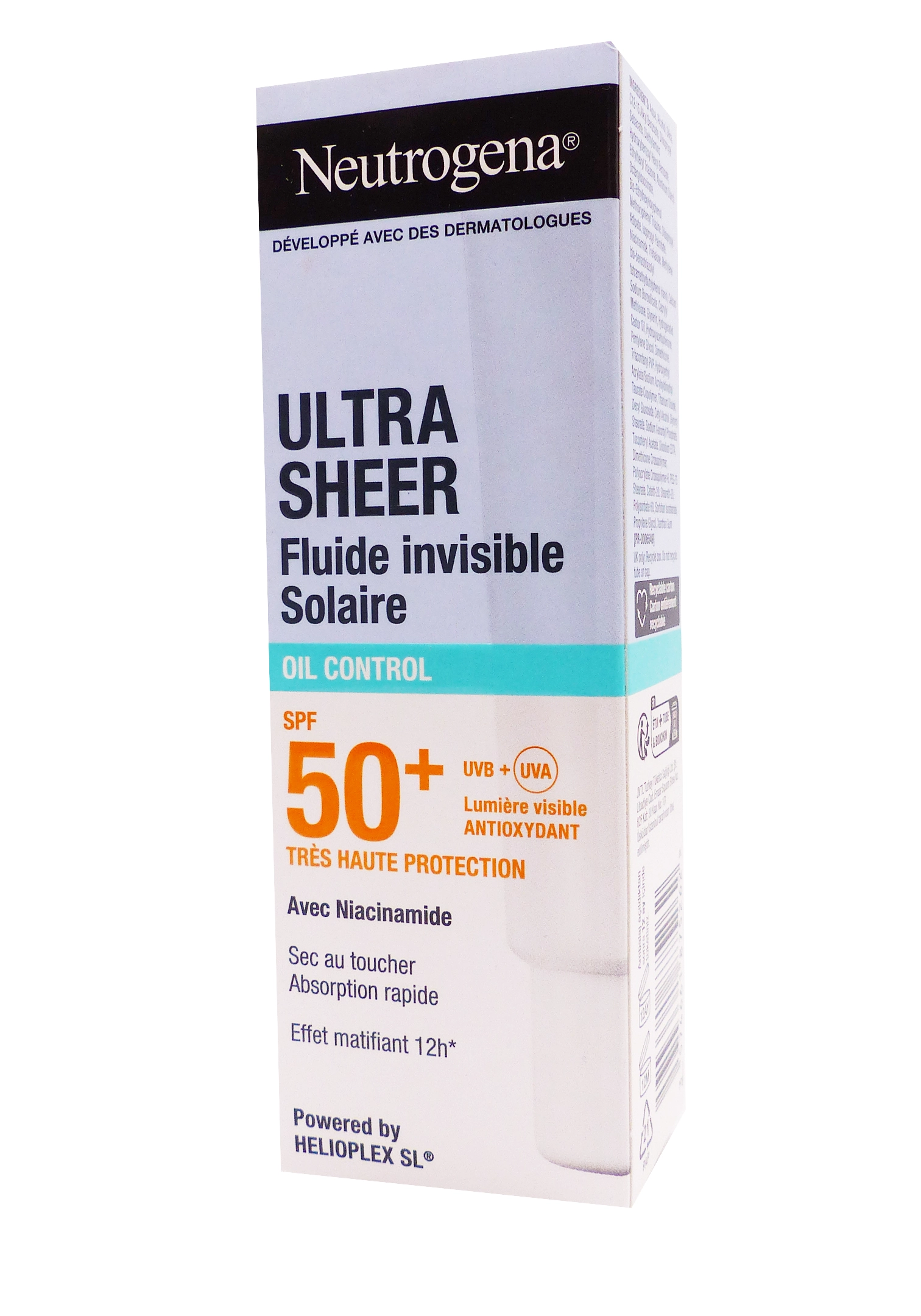 NEUTROGENA FLUIDE INVISIBLE OIL CONTROL SPF50, 50ML 1 neutrogena ultra sheer fluide spf 50+