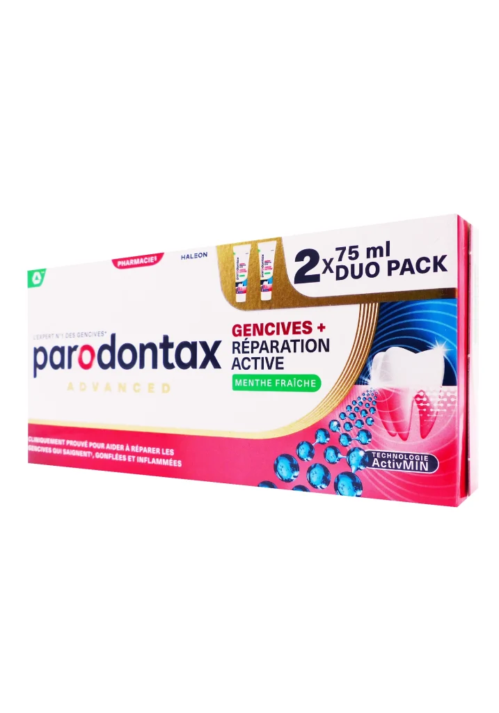 PARODONTAX REPARATION ACTIVE GENCIVES DENTIFRICE LOT 2X75 ML 2 parodontax gencives menthe fraiche lot de 2