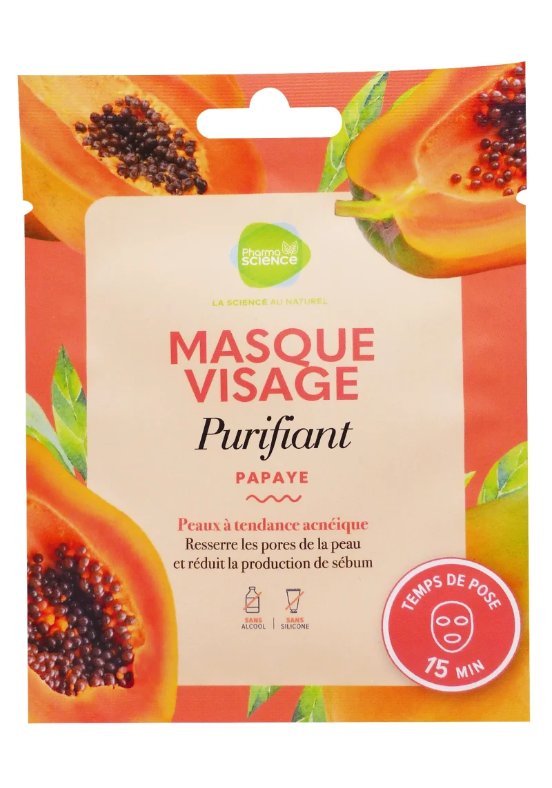 pharmascience masque visage purifiant papaye