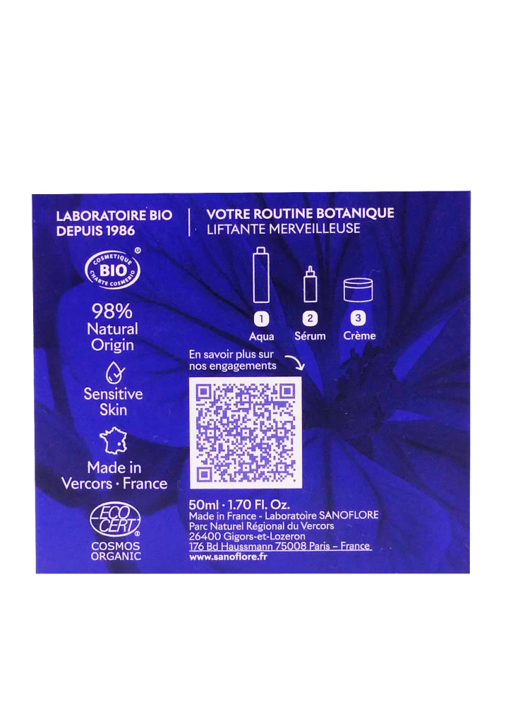 SANOFLORE MERVEILLEUSE CREME NUIT ANTI-RIDES 50ML 5 sanoflore creme dos