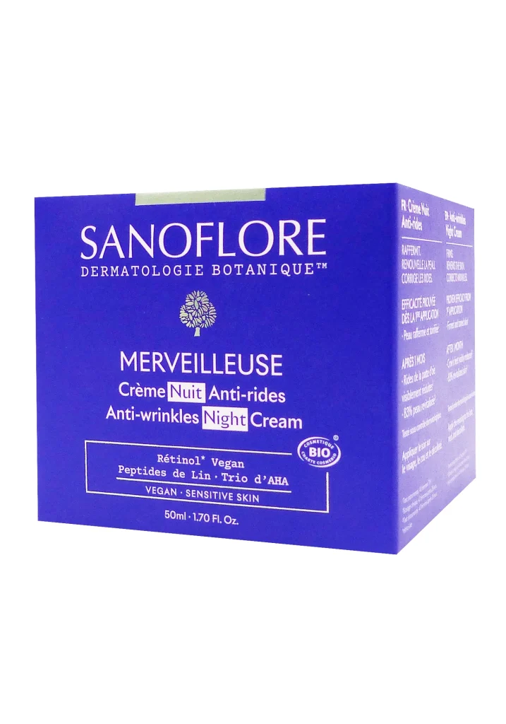 SANOFLORE MERVEILLEUSE CREME NUIT ANTI-RIDES 50ML 2 sanoflore creme nuit 50 ml
