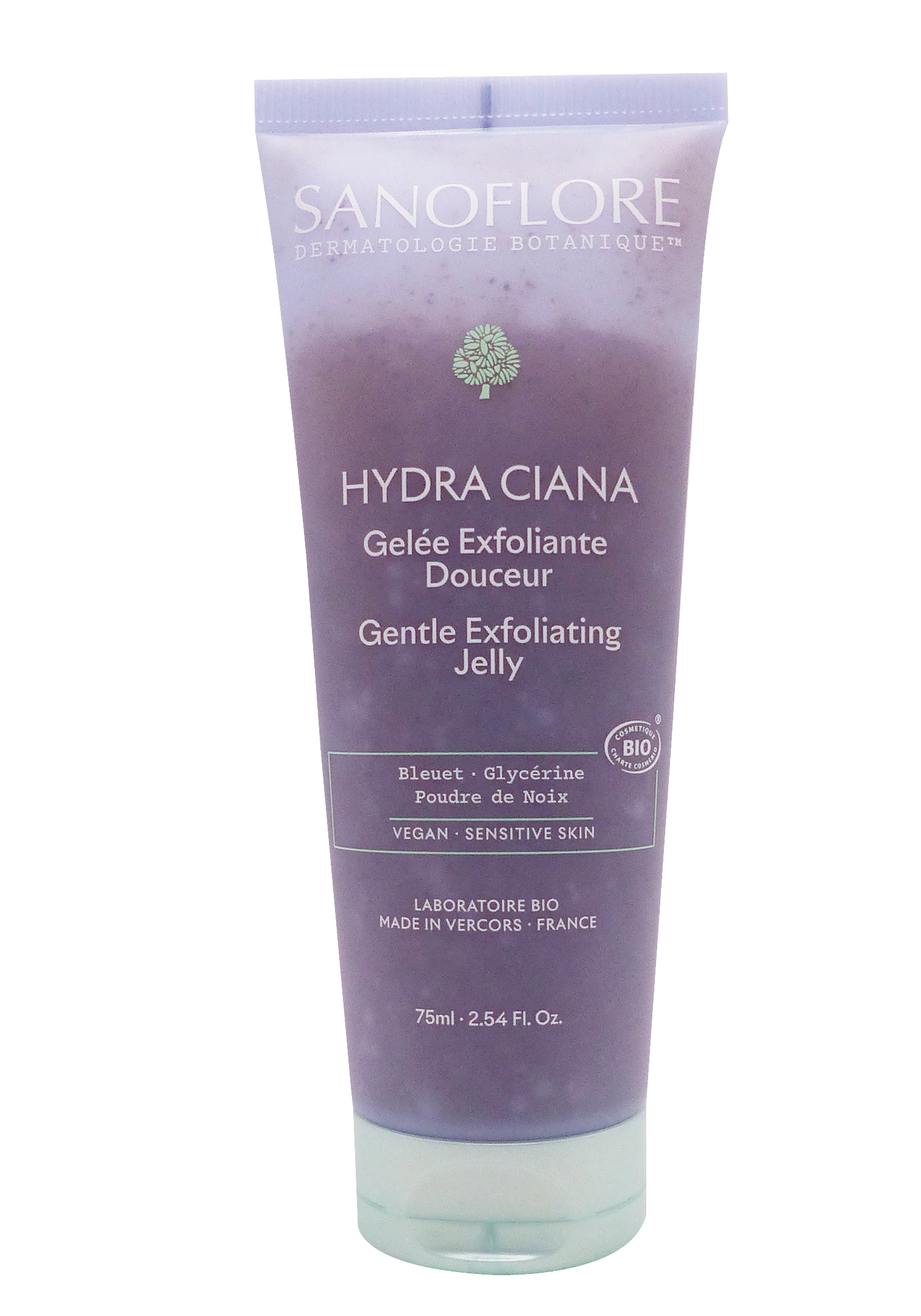 SANOFLORE HYDRA CIANA GELEE EXFOLIANTE DOUCEUR 75ML 1 sanoflore hydra ciana gelée exfoliante 75 ml