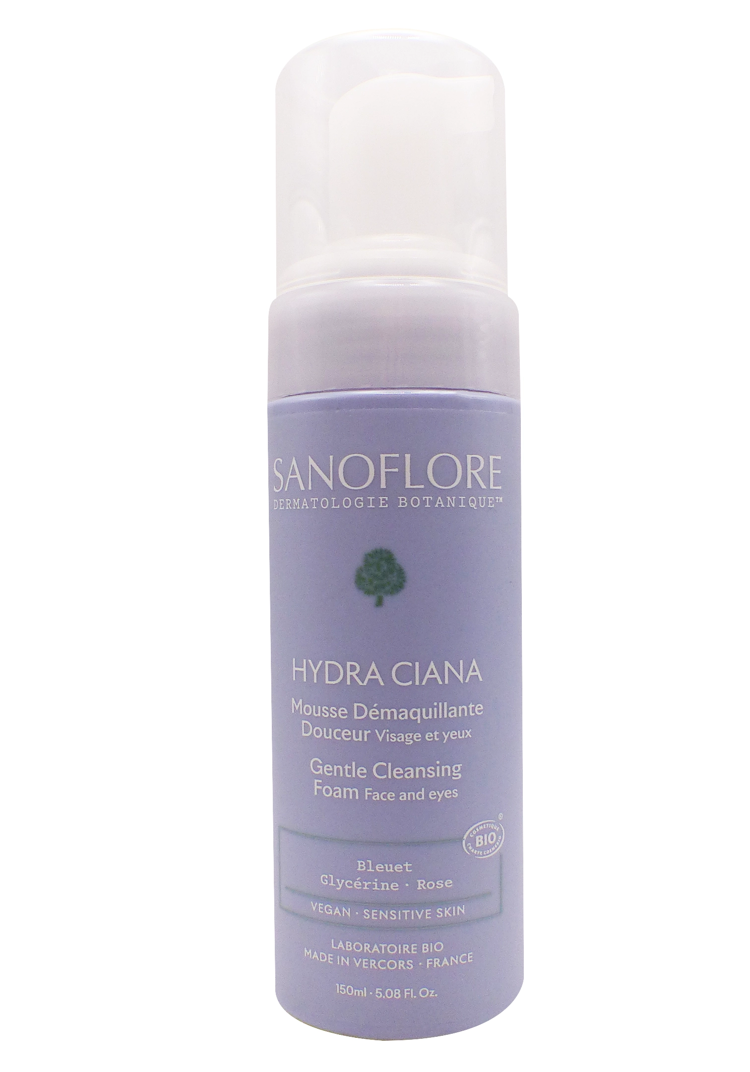 SANOFLORE HYDRA CIANA MOUSSE DEMAQUILLANTE DOUCEUR 150ML 1 sanoflore hydra ciana mousse