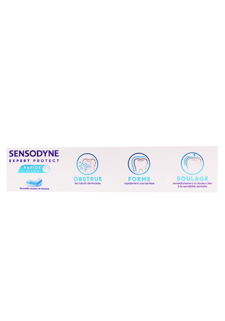 SENSODYNE EXPERT PROTECT ACTION RAPIDE DENTIFRICE LOT 2X75ML 3 sensodyne cote 1