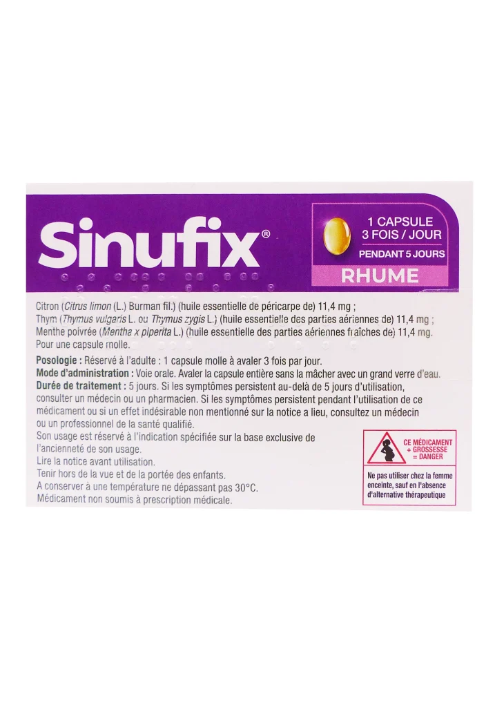 SINUFIX 15 CAPSULES MOLLES 3 sinufix dos