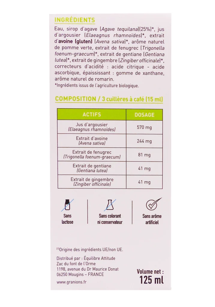 GRANIONS KID BIO APPETIT SOLUTION BUVABLE 125ML 5 sirop cote