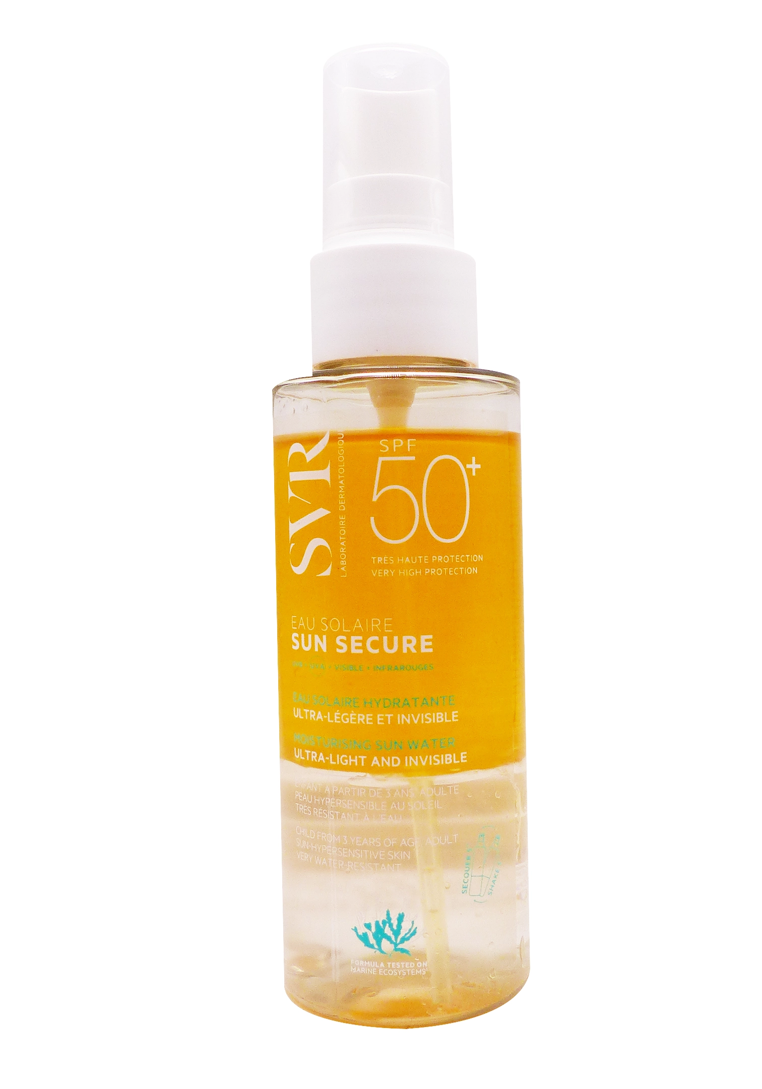 SVR SUN SECURE EAU SOLAIRE SPF 50, 100ML 1 svr spf 50+ huile
