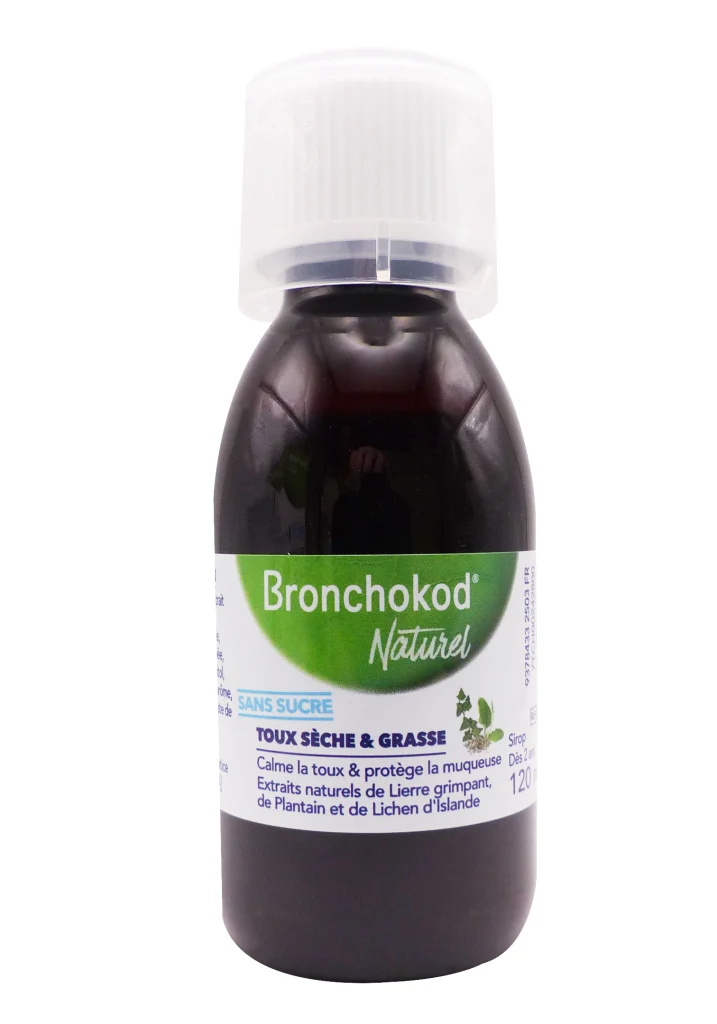 BRONCHOKOD SANS SUCRE TOUX SECHE & GRASSE 120 ML 3 bronchokod naturel