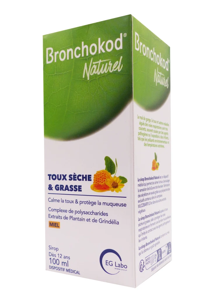 BRONCHOKOD NATUREL TOUX SECHE & GRASSE ADULTE MIEL 100 ML 2 bronchokod naturel 100 ml