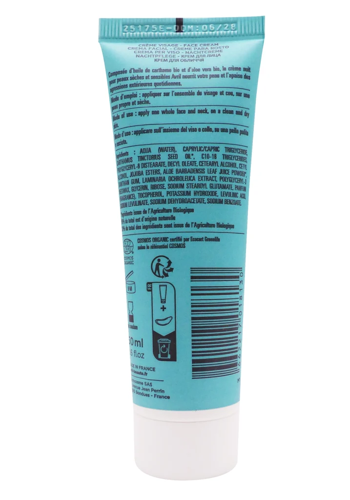 AVRIL CREME NUIT BIO PEAUX SECHES 50ML 3 dos avril