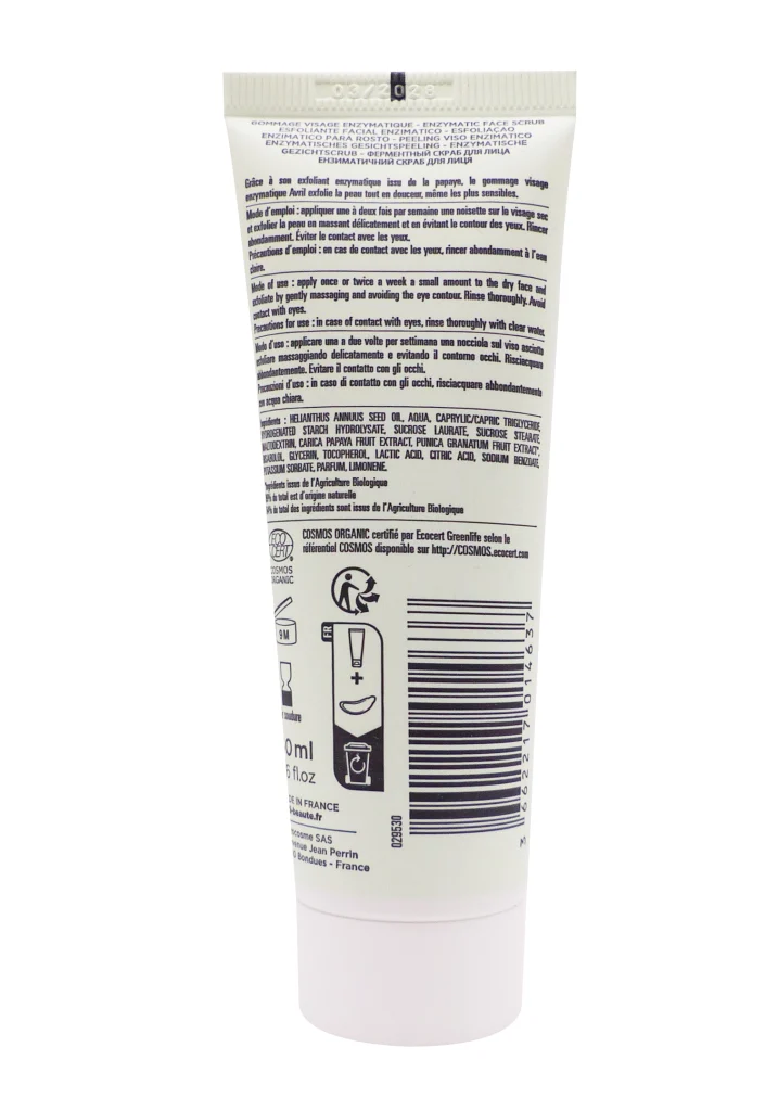 AVRIL GOMMAGE ENZYMATIQUE BIO 50ML 3 dos avril gommage ennzymatique