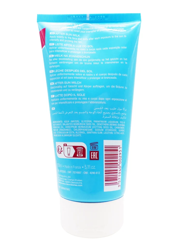 NOREVA BERGASOL EXPERT LAIT APRES SOLEIL VISAGE ET CORPS 150ML 3 dos bergasol