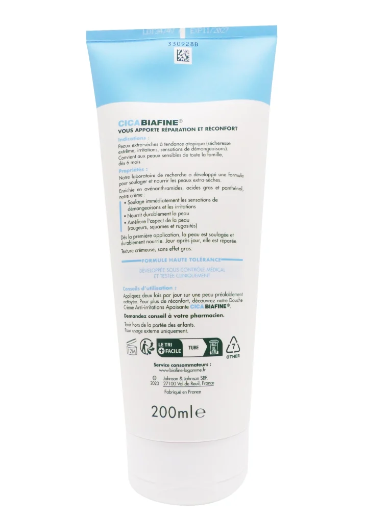 CICABIAFINE CREME HYDRATANTE ANTI -IRRITATIONS 200ML 4 dos biafine cica tube